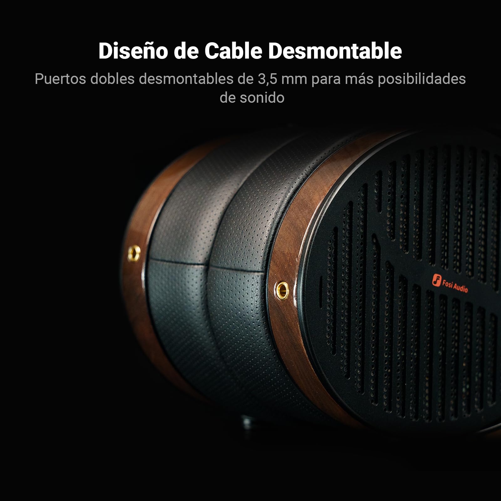 Fosi Audio i5 Auriculares Magnéticos Planares de Respaldo Abierto con Diafragma ultra Grande de 97mm,Metal CNC&Madera de Nogal, Auriculare de Estudio con Cable Audiófilos para Dispositivos Multifuente