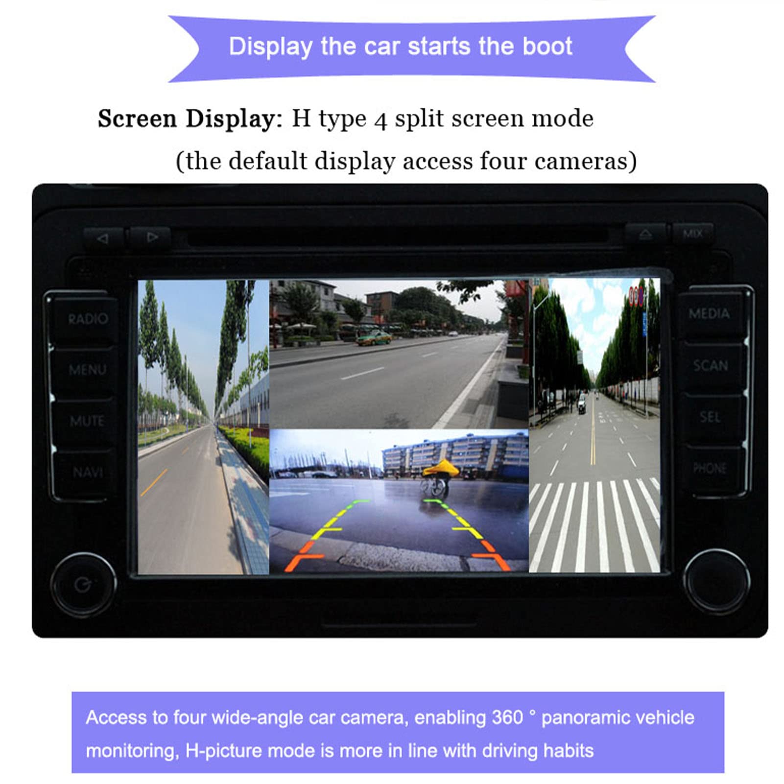 Répartiteur Vidéo Numérique Mobile Mini Répartiteur Vidéo 4 Canaux 720P Accessoires électroniques Automobiles Pour Bus Camions-citernes Bateaux Yachts
