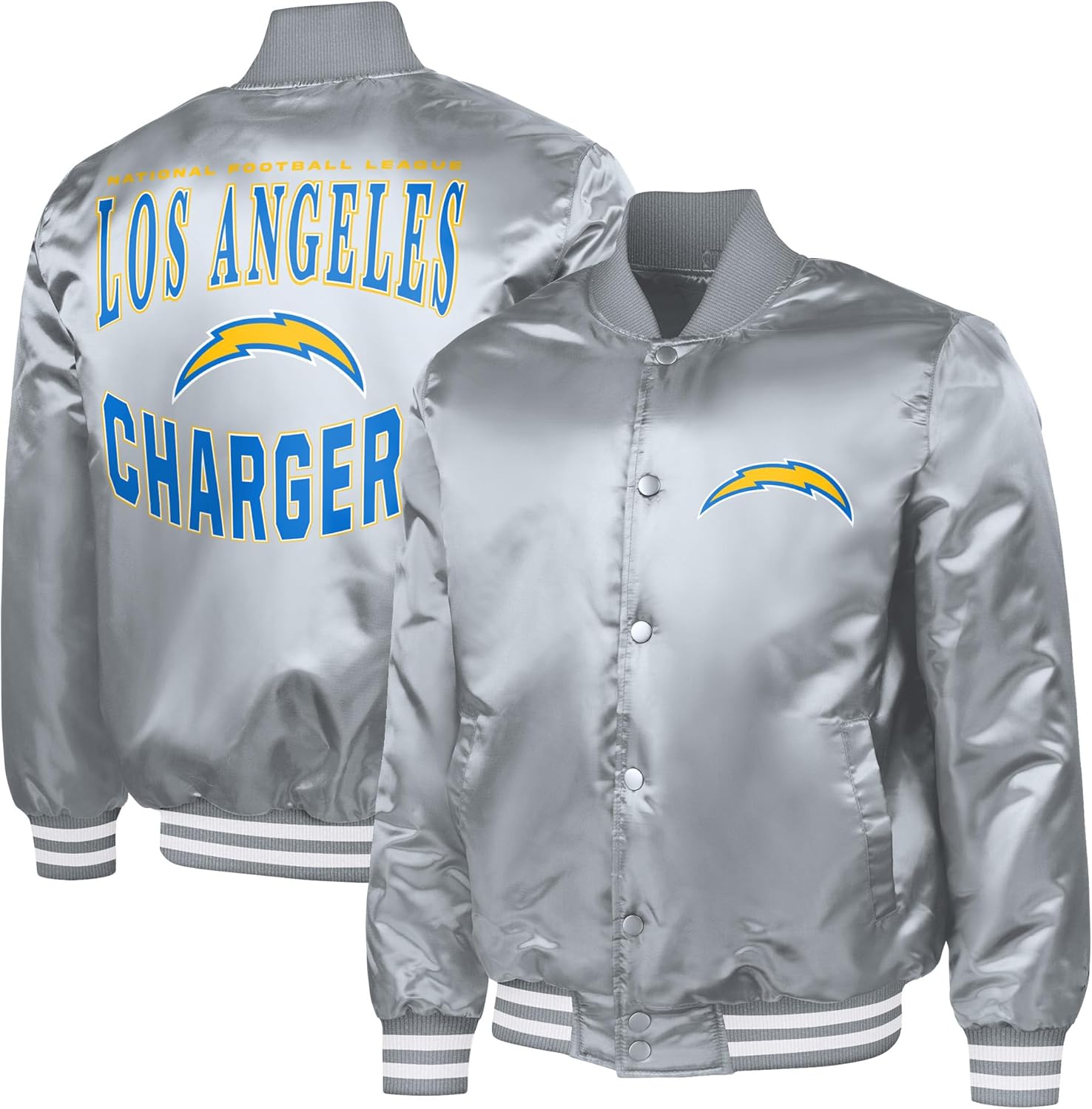 G-III Sports Men's NFL Adaptive Full-Snap Varsity Jacket