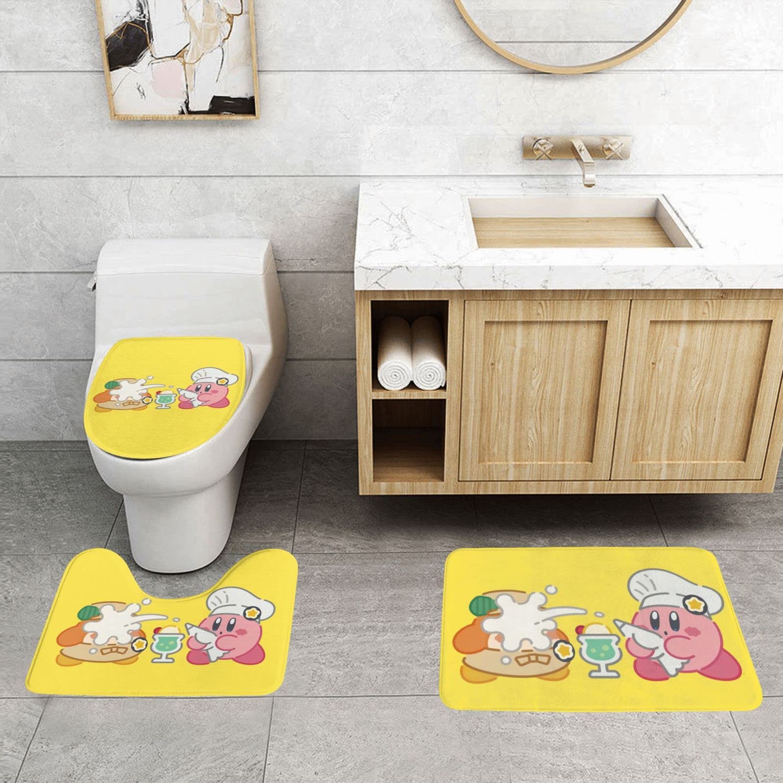 Amazon｜ワドルディ 星のカービ 3点セット トイレマット フタカバー