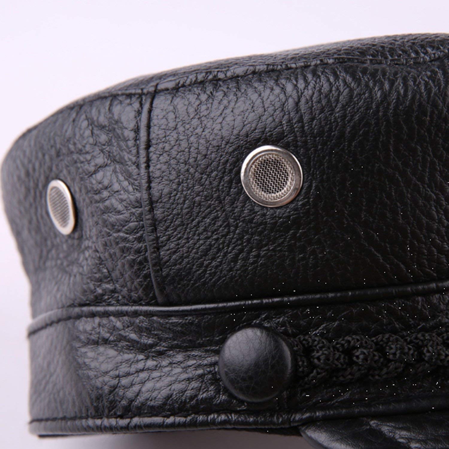 Cappello in Pelle Pelle Pelle Bovina Maschile Caduta Inverno Studente Piatta,Gliore Comodità/Black/Xx-Large