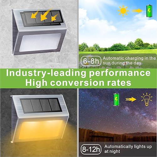 Miniatura 5 de Luces solares para exteriores para la decoración de los corredores cubierta escaleras garaje cercas y postes