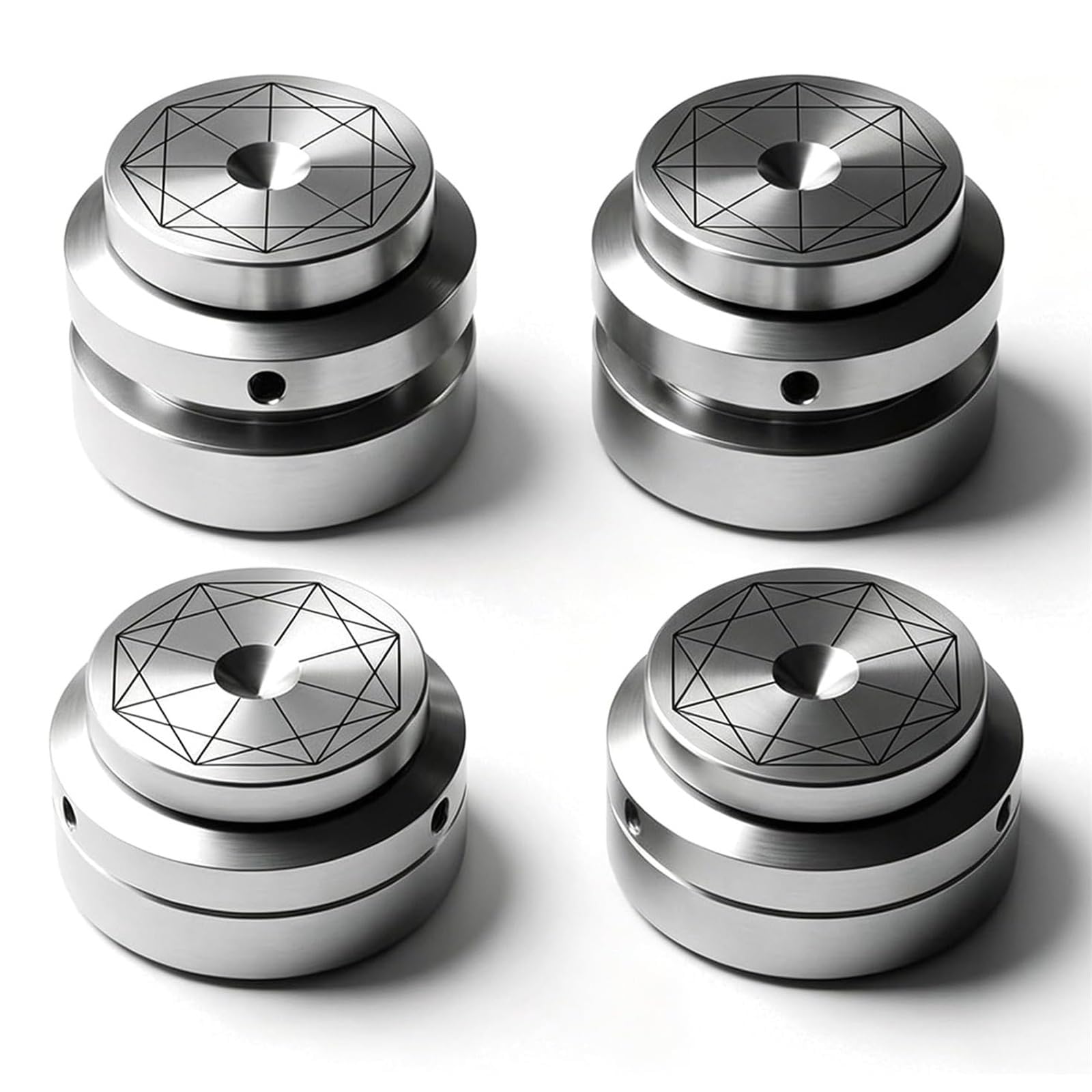 Protector De Suelo con Resorte De Acero Inoxidable, Patas De Aislamiento De Audio, Patas De Aislamiento para Altavoces, Altura Ajustable, con Bola De Acero Inoxidable para Altavoz, Subw