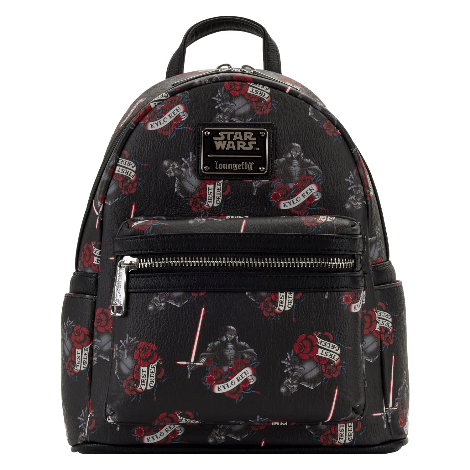 LoungeflyStar Wars Kylo Ren Roses Tattoo All Over Print Womens Double Strap Shoulder Bag Purse