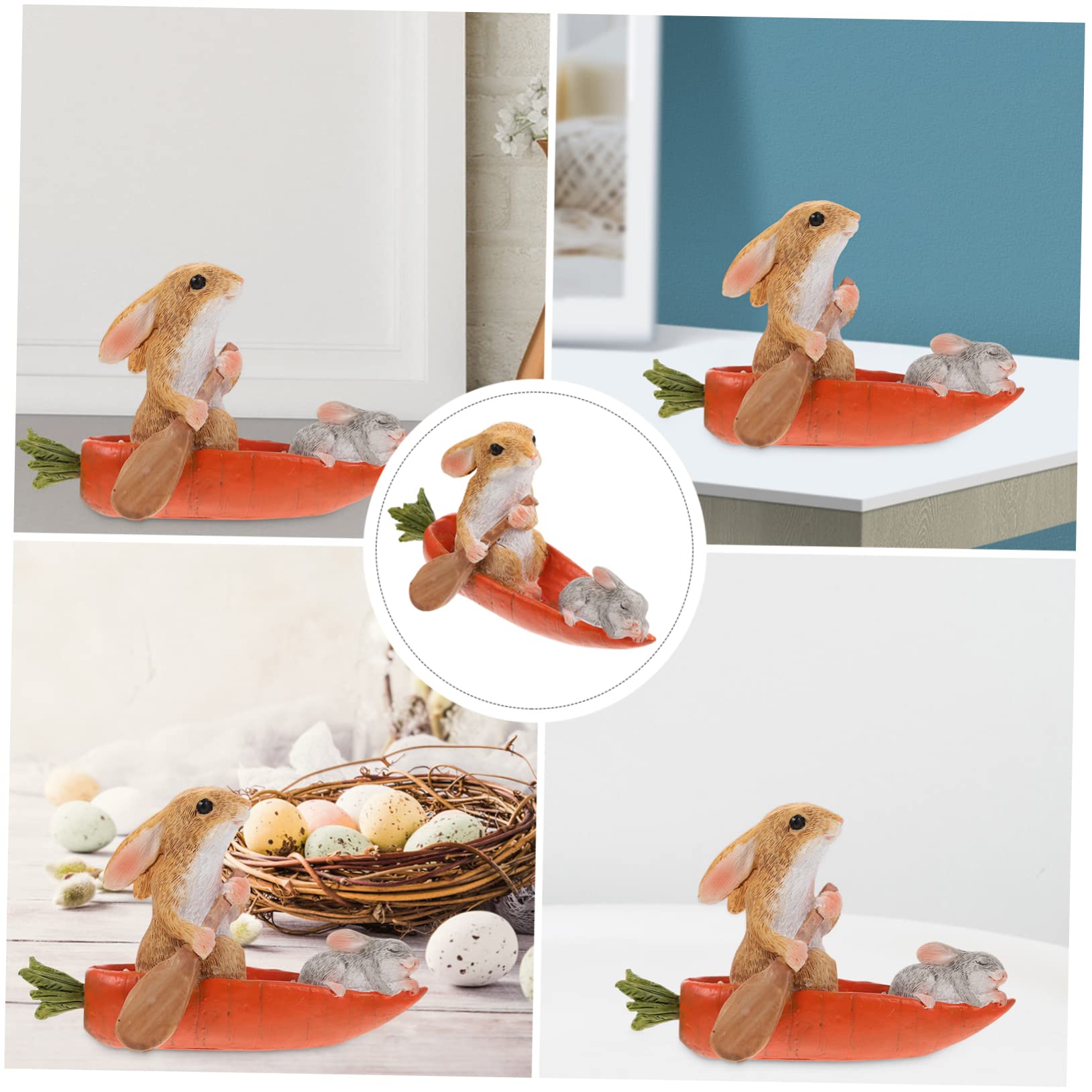 STOBAZA 3stücke Dekorative Kaninchenstatue Niedliches Bunny- Für Schreibtisch Resin Hase Für Garten Bonsai Spielzeug Für Leicht Für Sammler Und Dekoration