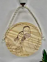 Placa de Madeira Personalizada com Foto para Casamento, Aniversário, Noivado, Aniversário, Presente para Casa Nova, Decoração de Casa