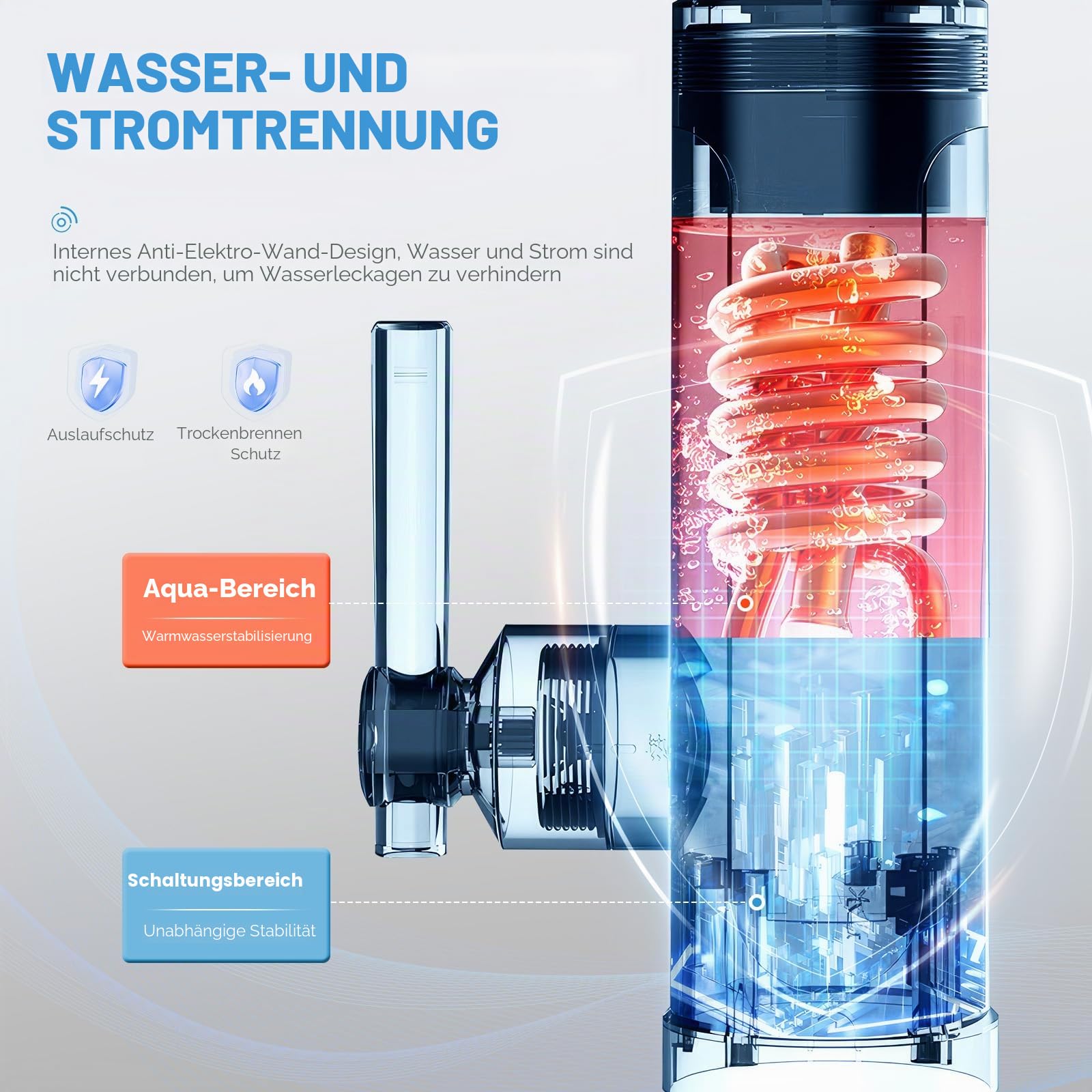 Sofortiger Warmwasserhahn 3000 W, elektrischer Wasserhahn mit LED-Anzeige, Warmwasserbereiter für Küche und Badezimmer…