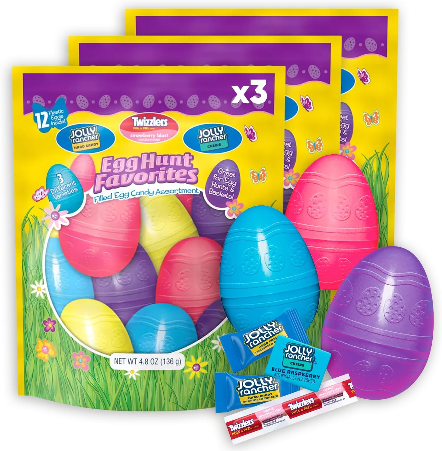 Bulk Plastic Easter Eggs Candy Filled (1000 pcs