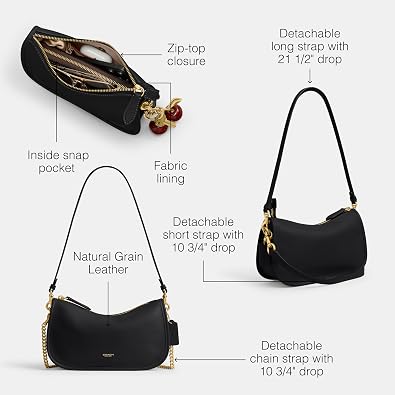 Coach Women's Natural Grain Leather Waverly Bag
