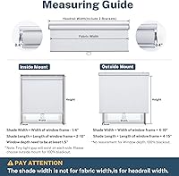Vista 7 de Persianas enrollables opacas sin cordones con aislamiento térmico, impermeables, resistentes al fuego, resistentes a las arrugas, persianas