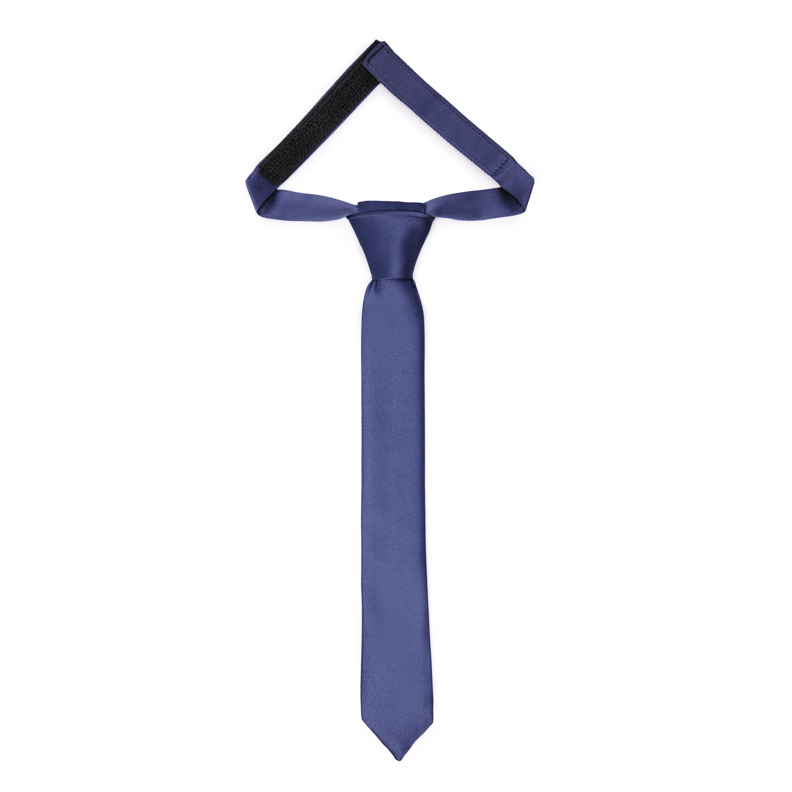 Ladeheid Kinder Krawatte für Jungen - Eleganter matter Look, Vorgebunden mit einem Klettverschluß, Perfekt für besondere Anlässe - Stilvolle Ansteckkrawatte Größe 31cm x 4cm TKM