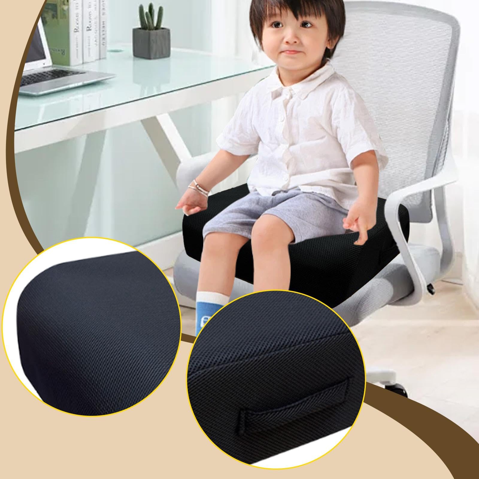 Cojín Elevador para Silla de Oficina de 18,11 X 15,75 X 5,91 Pulgadas, Versátil para Sentarse.