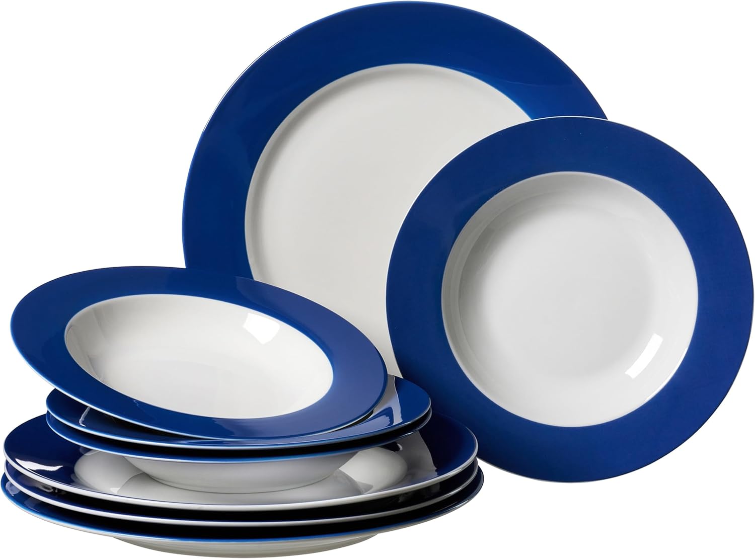 Doppio 8-Piece Dinner Set, Blue