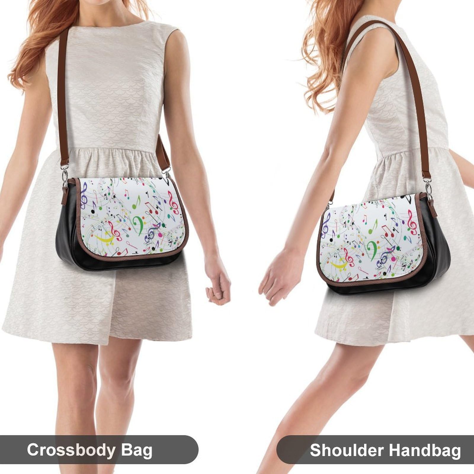 Amazon.co.jp: ショルダーバッグ 音符柄 カラフル ワンショルダー
