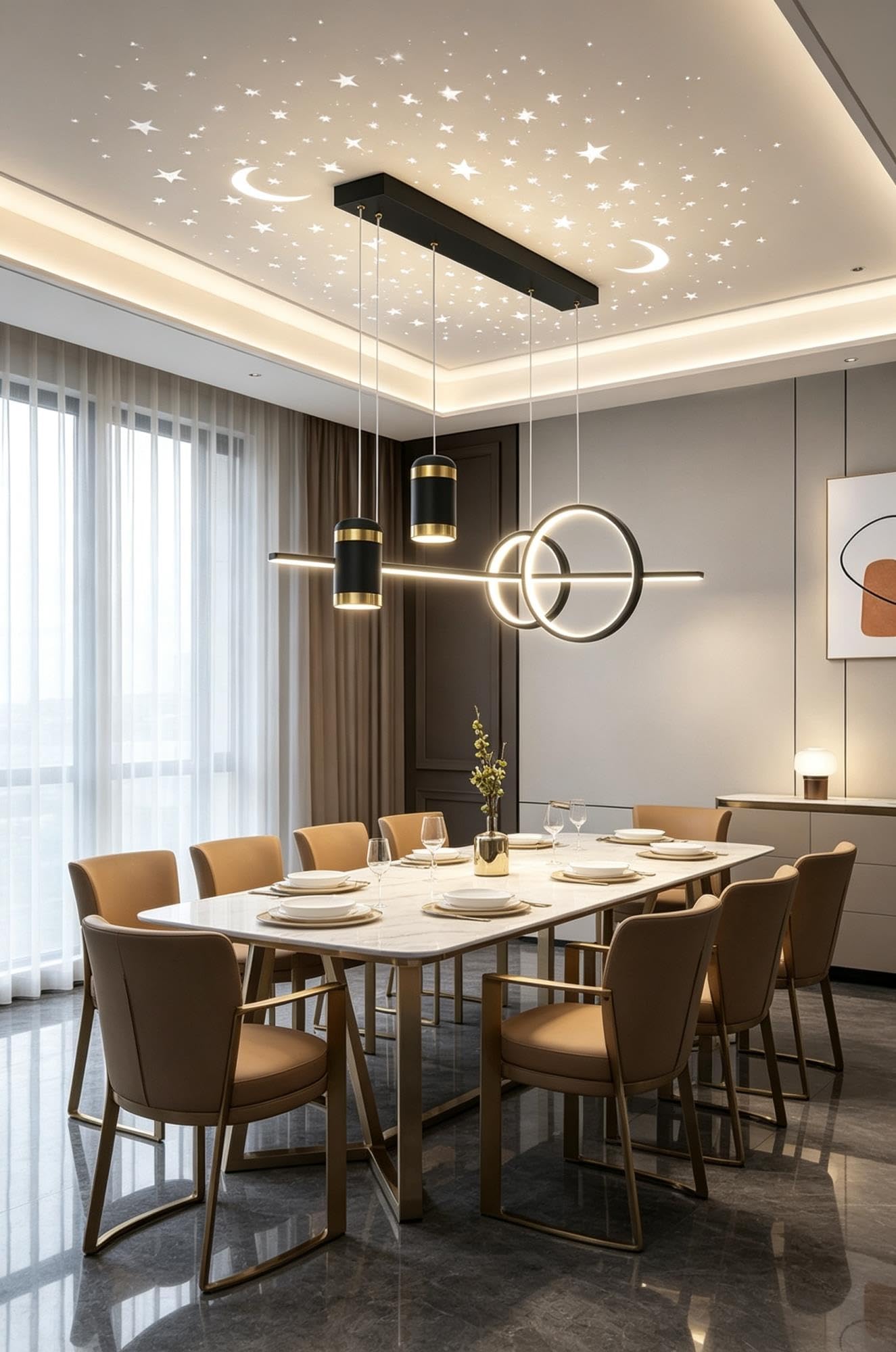 Suspension LED Moderne pour Table à Manger