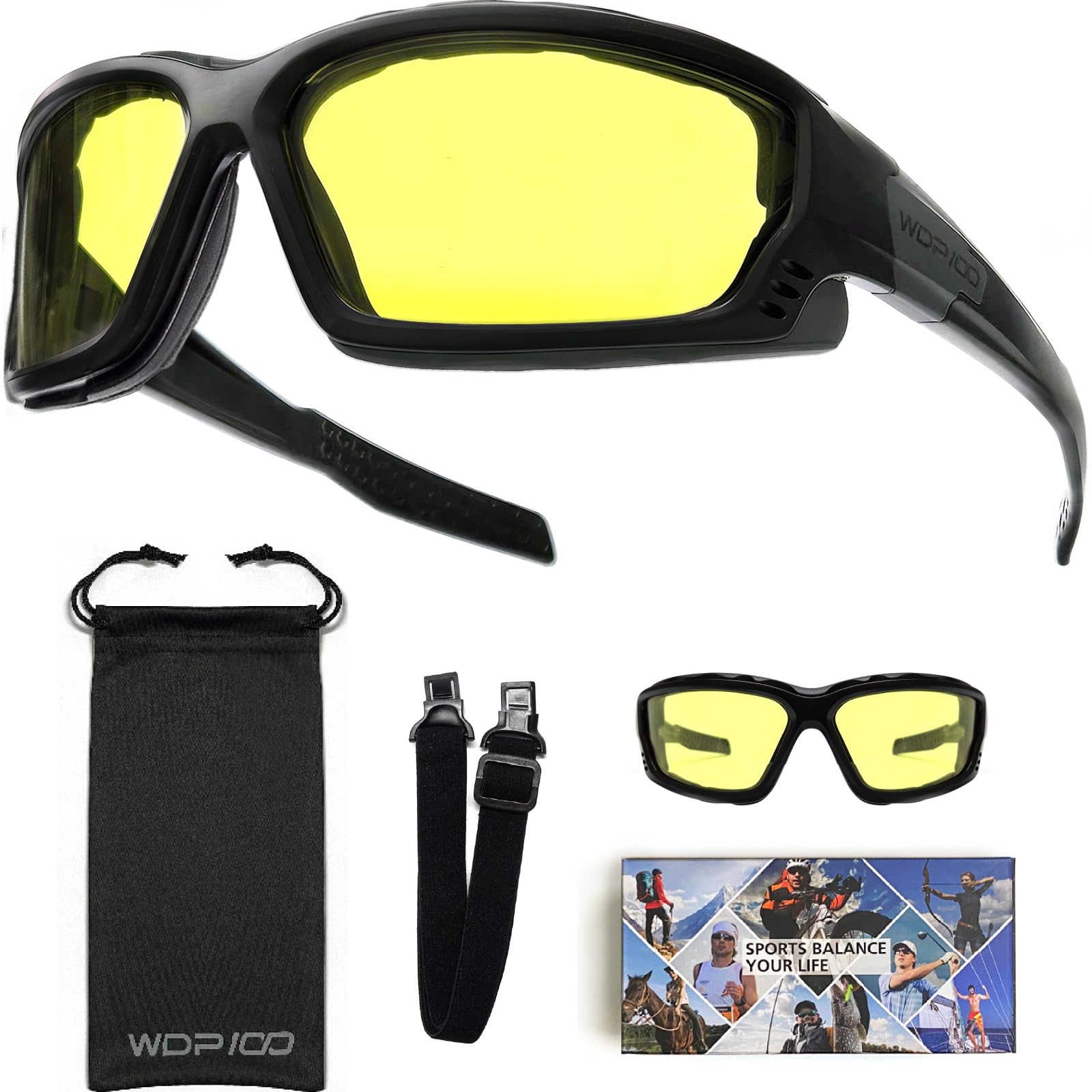 Motocyklowe okulary jeździeckie wewnętrzna piankowa uszczelka gogle z paskiem do sportów siłowych UTV wiatroszczelne GK20