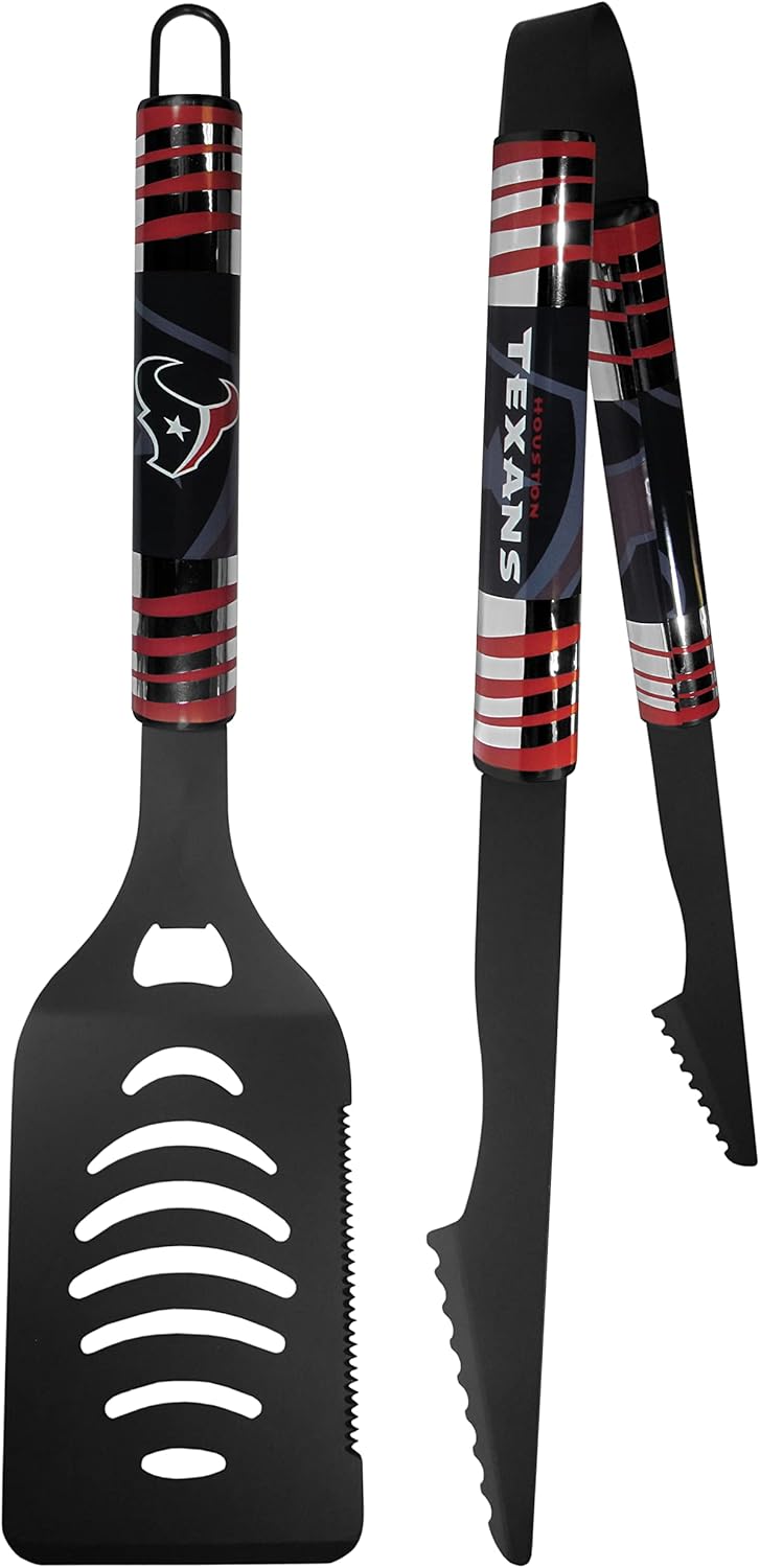 Siskiyou Sports NFL Houston Texans 2 pc Black Tailgate BBQ Set, One Size, Black