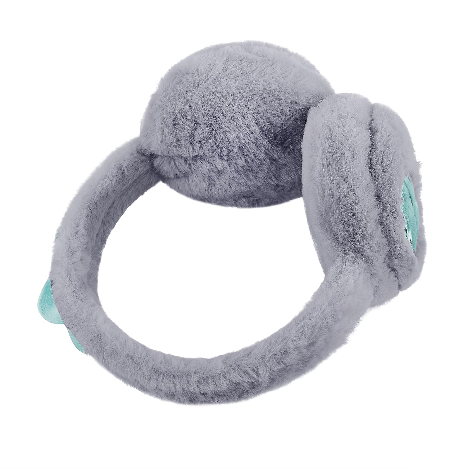 YJZQ Orejeras cálidas para niños, adorables orejeras de felpa de invierno, orejeras suaves, plegables, diseño de dinosaurio, orejeras para niños y niñas, para niños de 3 a 12 años