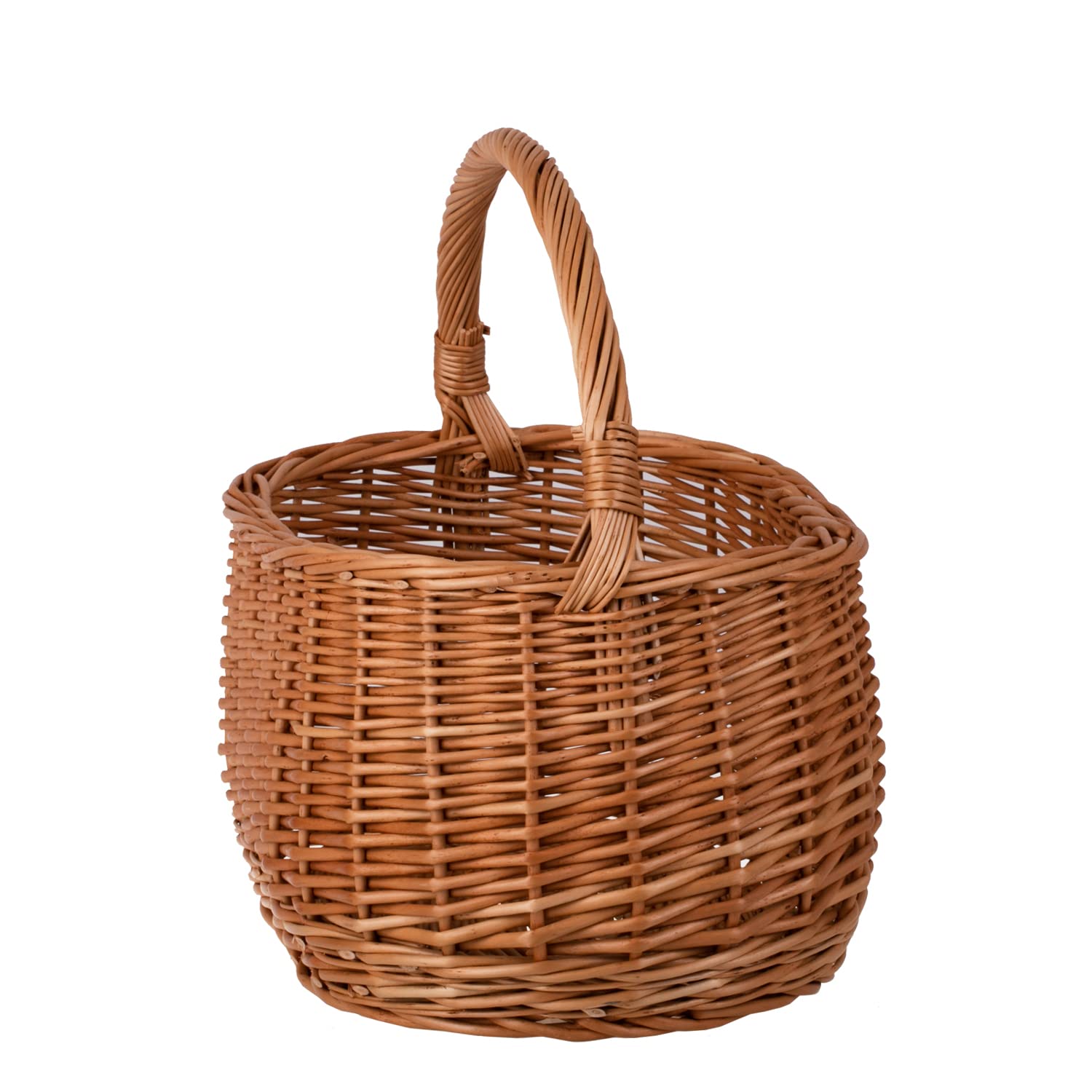 E-wicker24 Panier En Osier Ronde Multicolore (Gris
