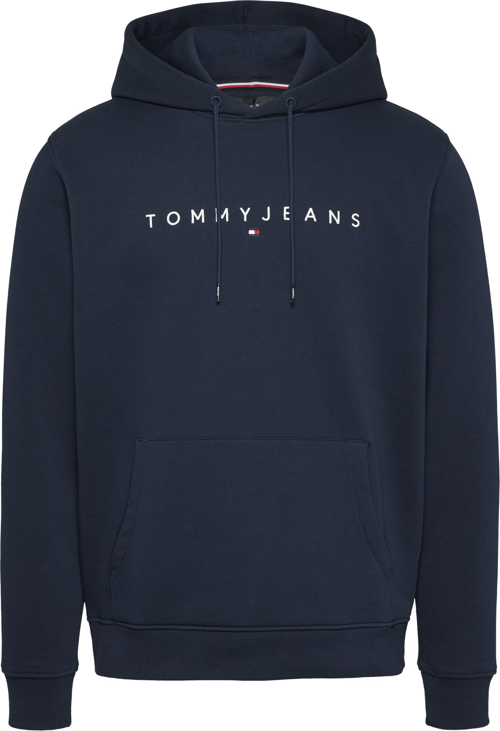 Tommy Jeans Męska bluza z kapturem TJM REG LINEAR LOGO EXT DM0DM20746C1G005, niebieska (Dark Night Navy), XL, Niebieski (Dark Night Navy), XL