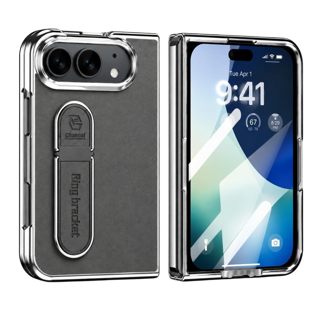 Générique Coque pour iPhone Duo, Anneau, protège-écran, Contour Transparent