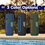 JVC Illuminated Portable Wireless Speaker with 20W max outputs, Dynamic Sound, Bluetooth 5.0, TWS Capability, USB-C, IPX5, AUX in, up to 5-Hour Battery Life - SPPA5BTB (Black)