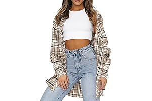 Chic Plaid Raglan Sleeve Shirt for Women