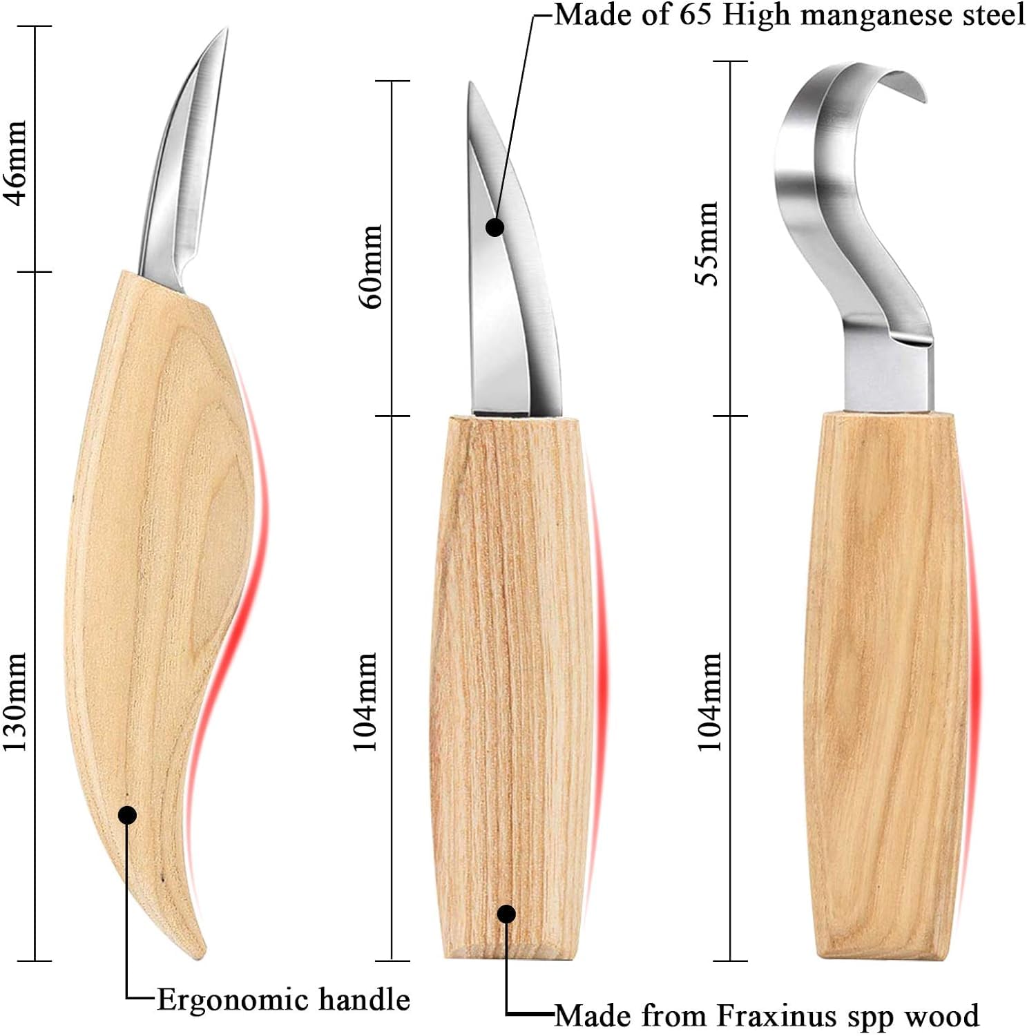Schnitzmesser Set 14-teilig Für Holz & Kürbis | Mit Ledertasche & Polierpaste | Ideal Für Anfänger & DIY-Fans