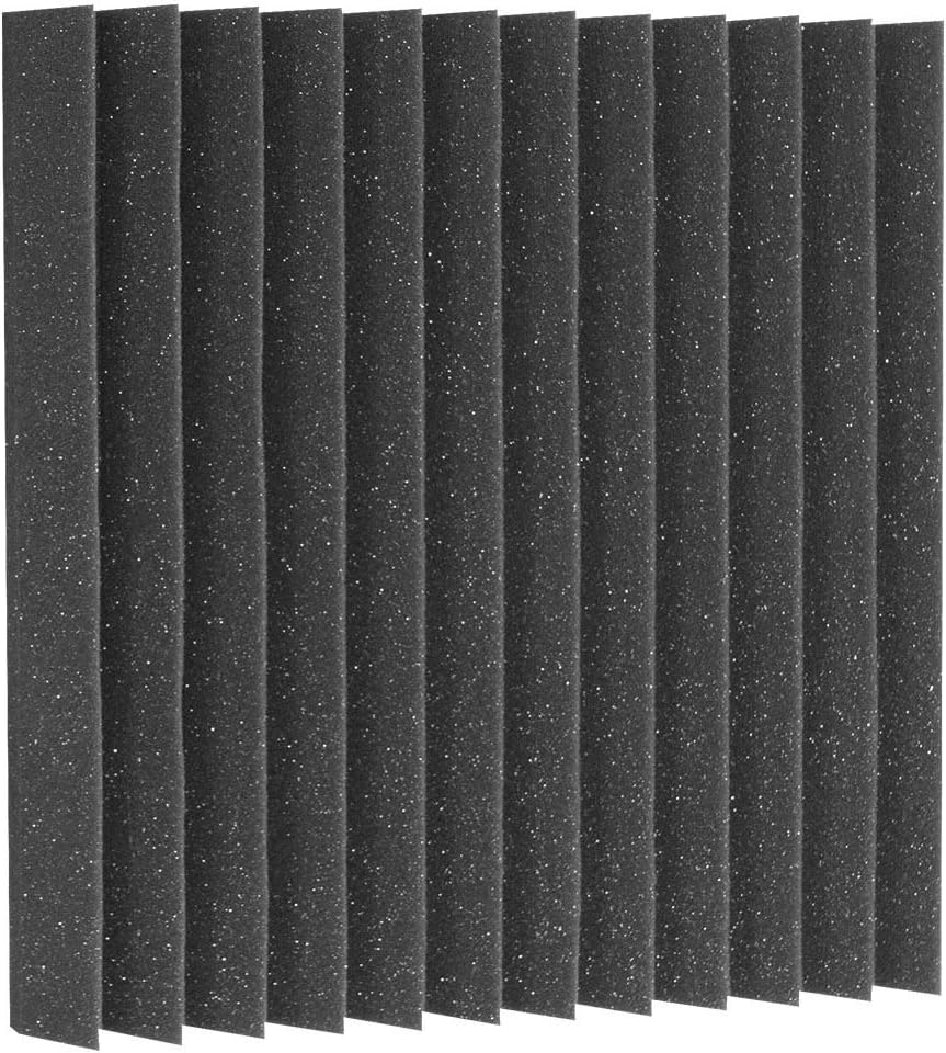 Auralex Acoustics Studiofoam Wedgies Acoustic Absorption Foam, 2" x 12" x 12", 24-Panels, Charcoal (WEDGIE-24)