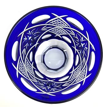 2176 愛文　切子硝子　グラス　5客　未使用 未使用 切子グラス 酒器 5客 ハンドカット グラス ガラス製