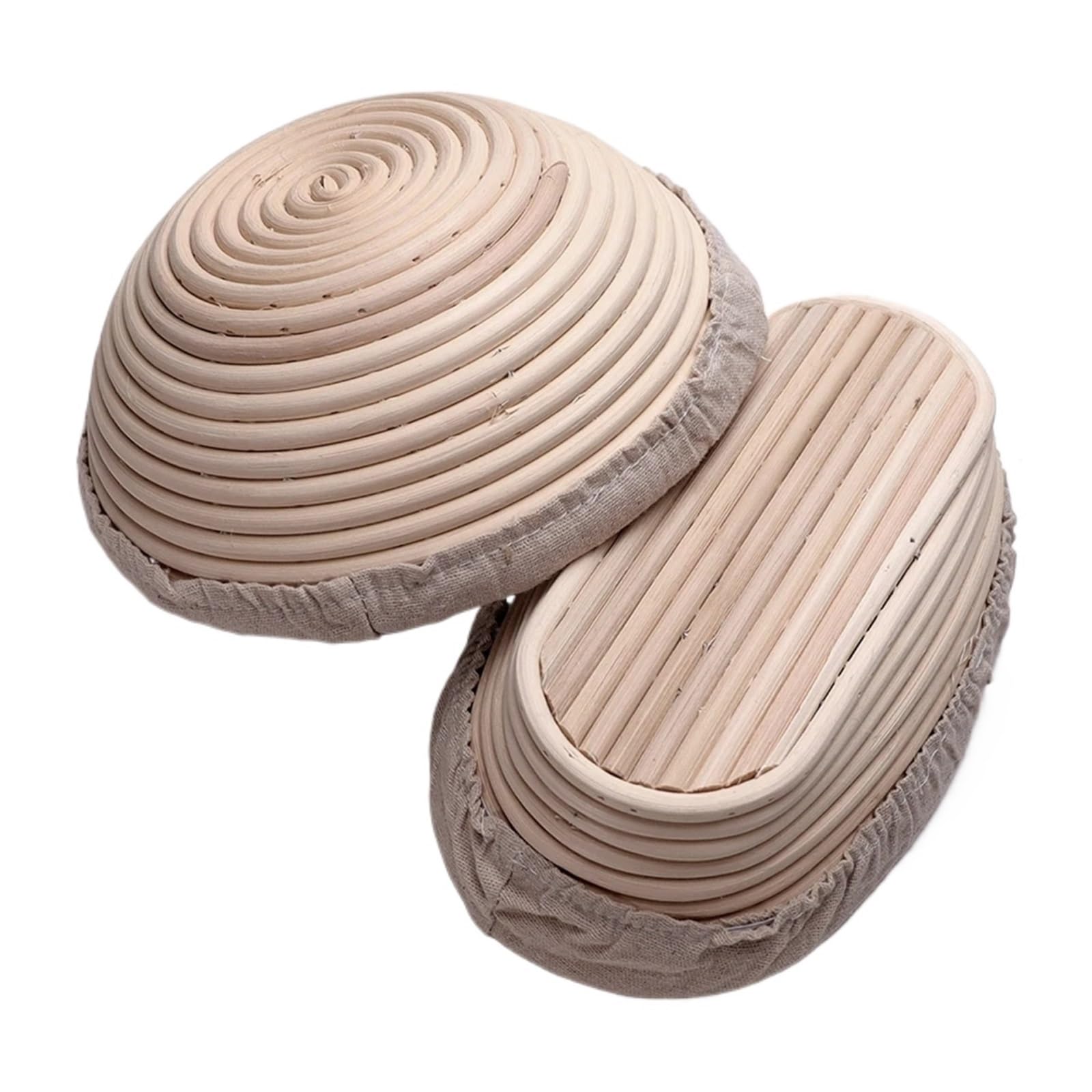 Kosz do proofingu chleba, Kosze do wyrastania chleba Rattanowe okrągłe owalne drewno w kolorze wielu rozmiarów(Oval 30x14x7cm)