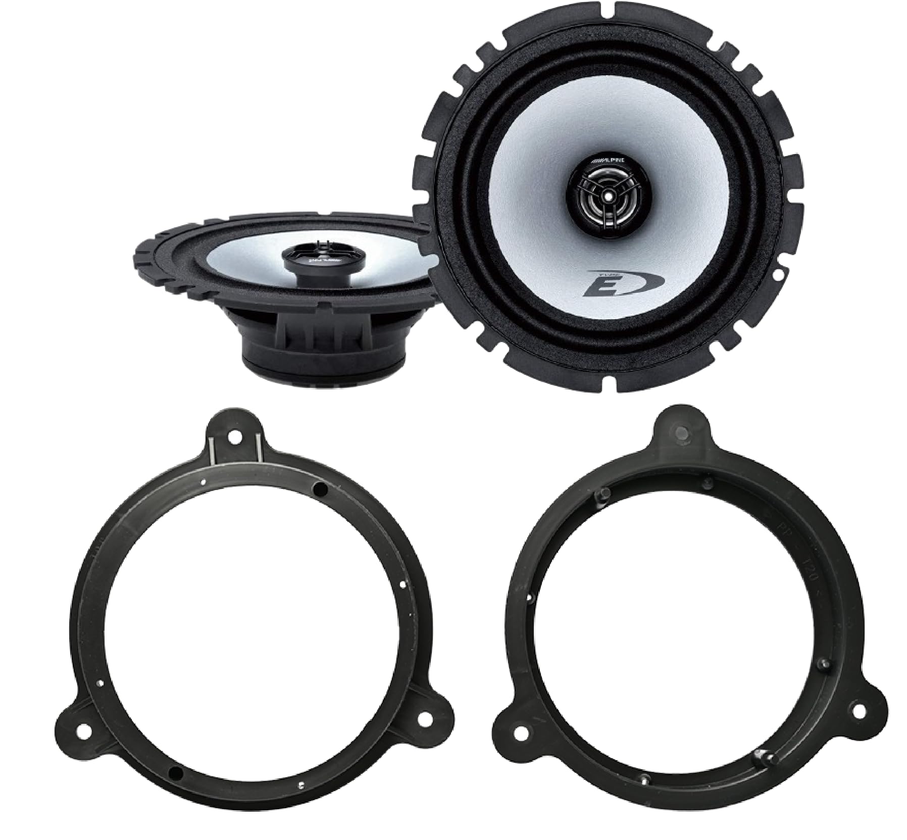 Kit de 2 enceintes Alpine SXE-1725S avec 2 supports, compatibles avec Smart ForTwo/ForFour (453), Hyundai i10 à partir de 2020, Mazda CX-5 à partir de 2017, CX-9 à partir de 2016, MX-5 à partir de