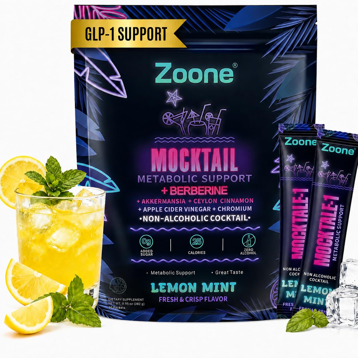 GLP-1 Support Drink Mix for Weight Management & Appetite Control