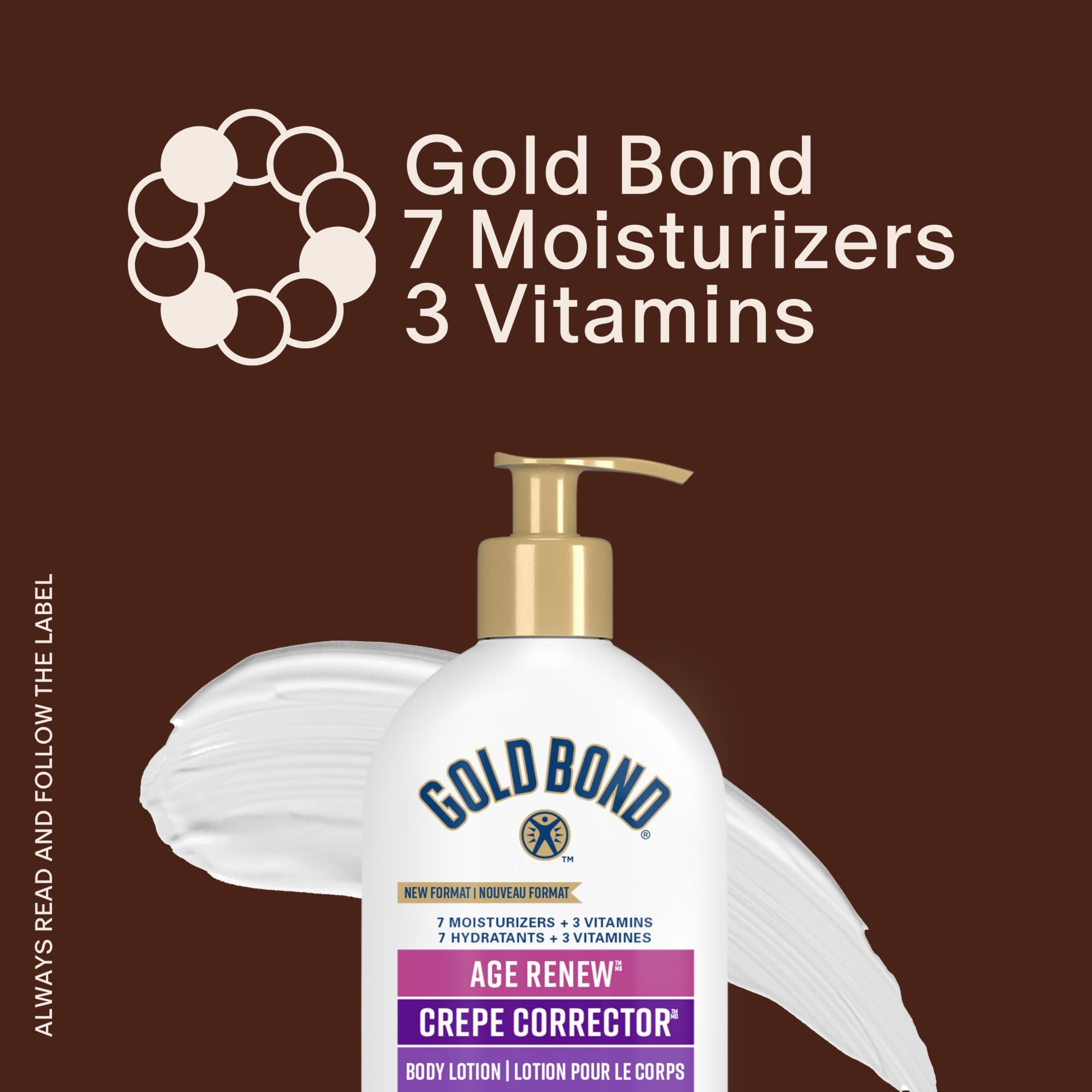 Gold Bond Age Renew Crepe Corrector Body Lotion, 396g Pump, Crepey Skin Lotion With Omega Fatty Acids, Antioxidants and Botanicals to Visibly Firm, Tighten and Hydrate Dry, Crepey Skin - 5