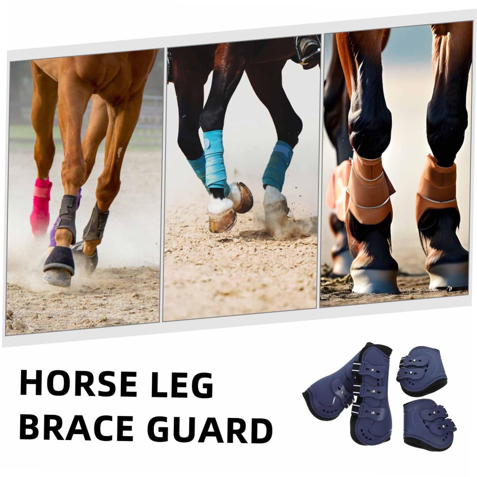 TOYANDONA 4piezas Botas De Protección Ecuestre Bota De Malla Mangas para Tendones De Caballo Flexibles Estilo Elegante