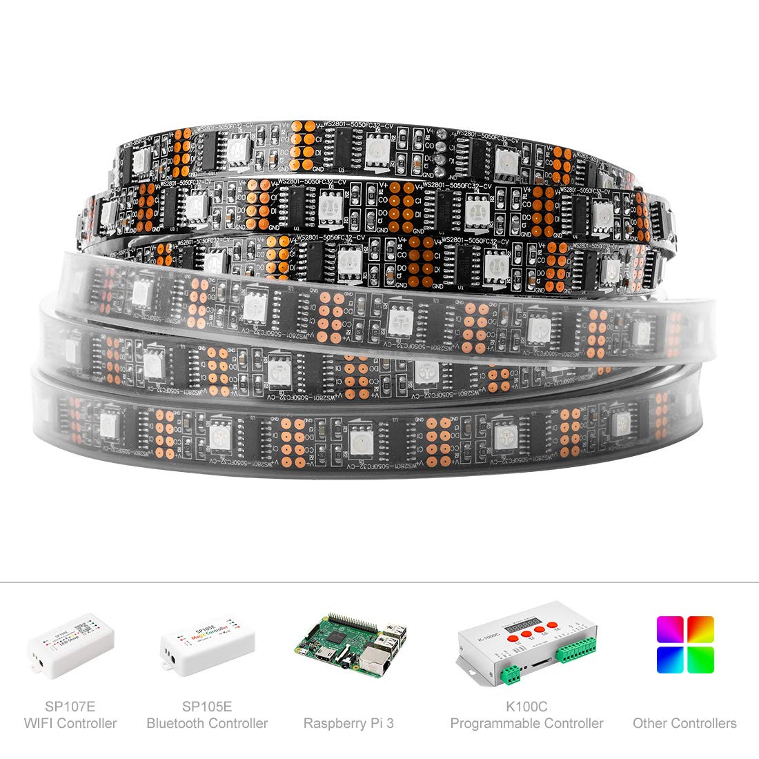 BTF-LIGHTING Adressierbare individuell WS2801 5050 SMD RGB 4M 32 LEDs/m