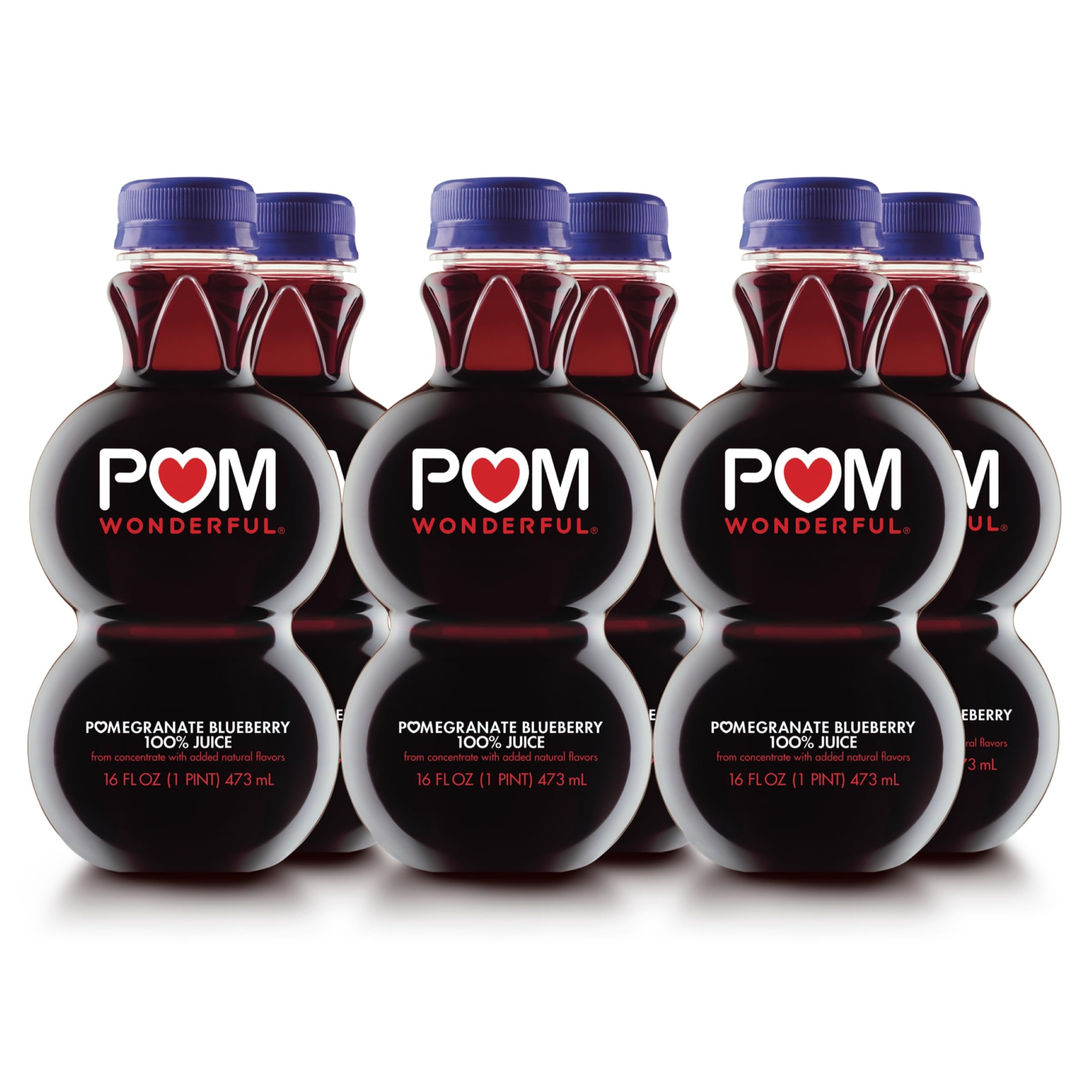 Antioxidant Superpower Pomegranate Blueberry 100% Juice 16 fl oz (Pack of 6)