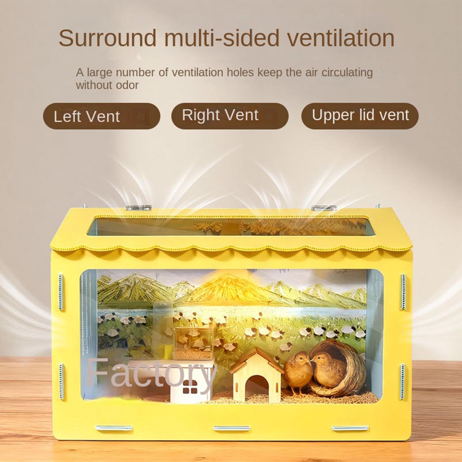 Criadora para Pollitos Ventana de Observación Transpirable | Kit Nacedora Para Codornices para Principiantes Adultos Aficionados Avícolas Espacio Pequeño Patio Granja Pequeña