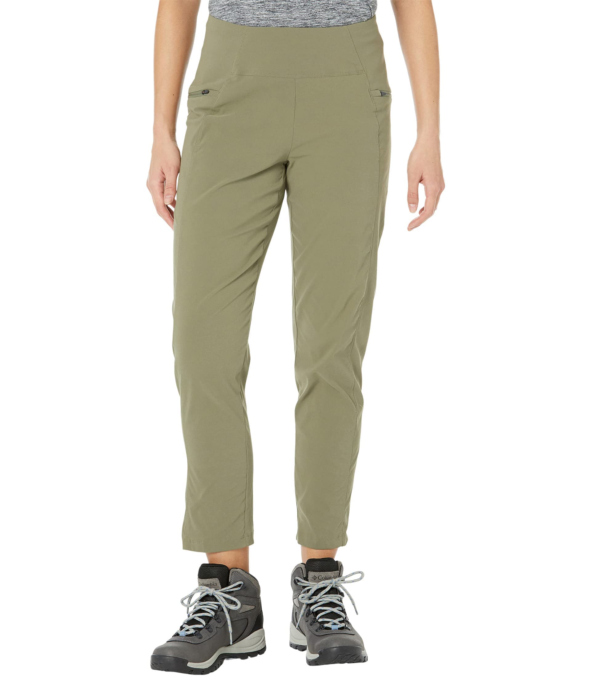 Mountain Hardwear Women's Stone Green Dynama High Rise Ankle Pant, M