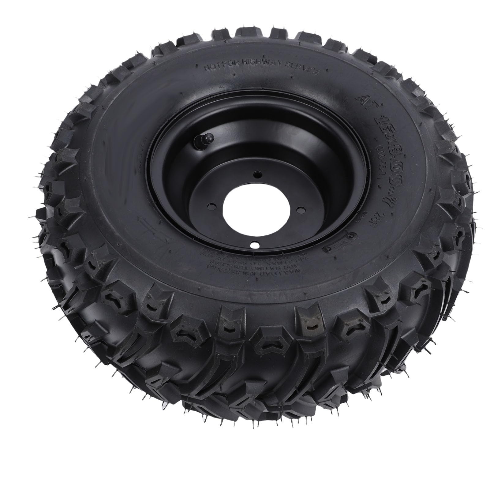 KIMISS 16x8 7 Tubeless-Reifen, Pannensicher, für Jedes Gelände, ATV, UTV, Quad, Go-Kart, Golfwagen, Robustes Gummi, 7 Zoll, 4 Löcher, Felge Links und Rechts