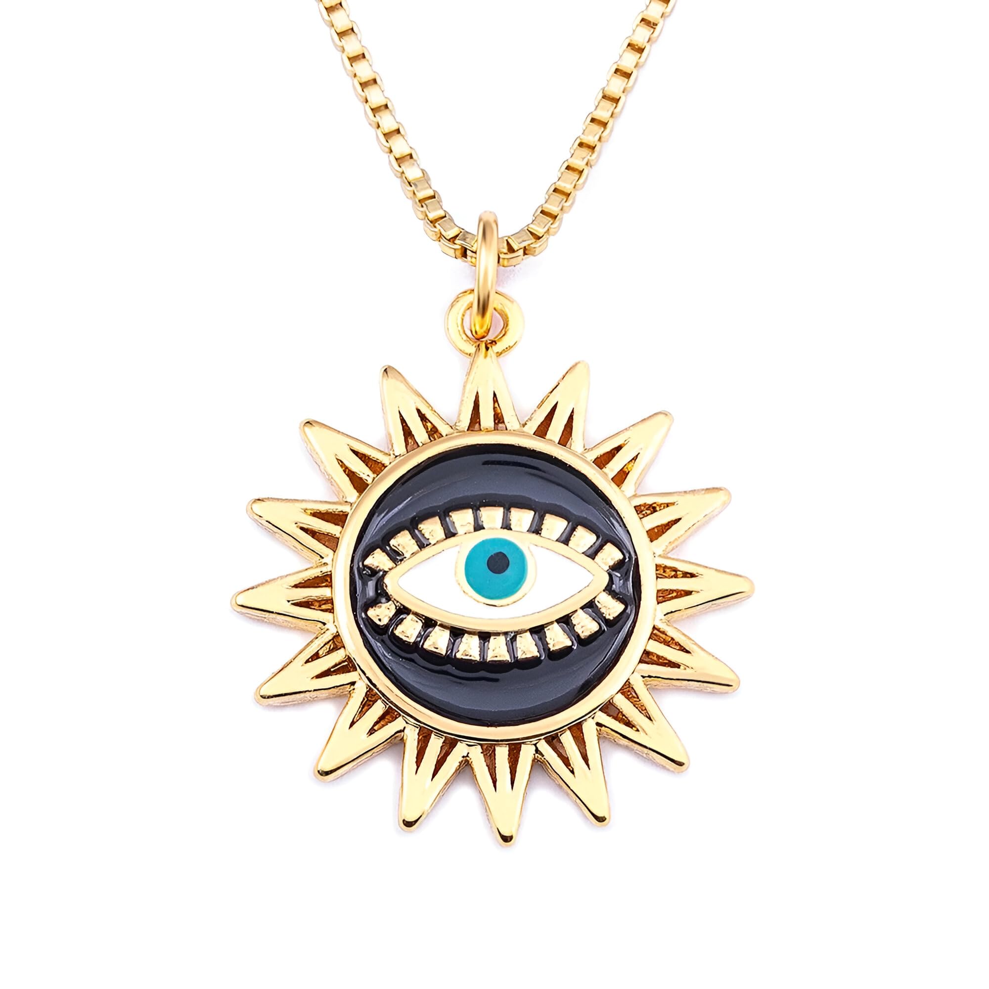 Accesorios para niñas Collar contra el Mal de Ojo para Mujeres y niñas, Collar Turco de Plata de Ley 925 con diseño de Mal de Ojo, Collar Bohemio con Forma de corazón, Collar contra el Mal de