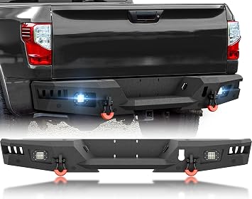 YZONA Rear Bumper Compatible with Nissan Titan 2016-2024 Black