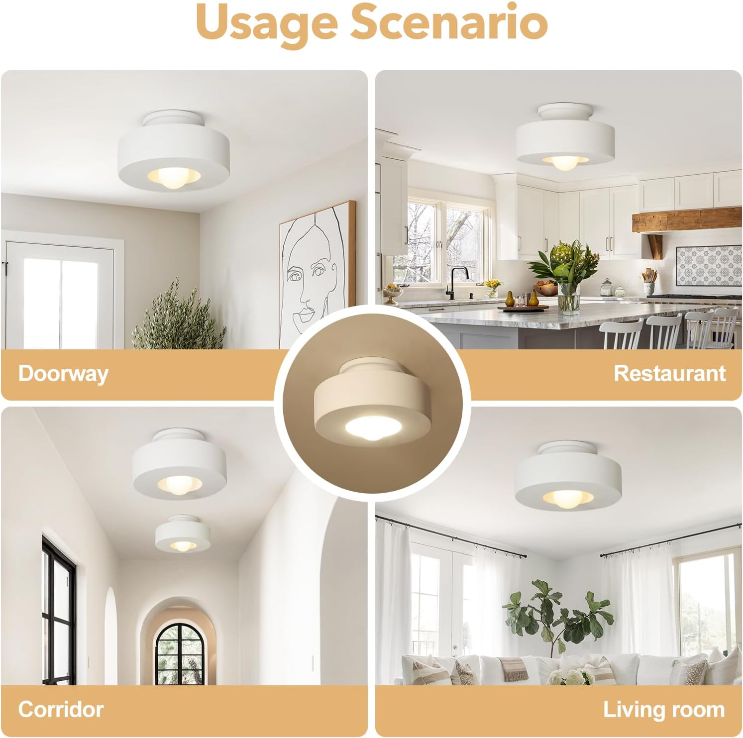 Japanese Simple Ceiling Lamp, Nordic Porch Lamp, Recessed Installation, Near Ceiling, Corridor Lighting G80 Accessories, Corridor, Cloakroom, Kitchen, Above Sink