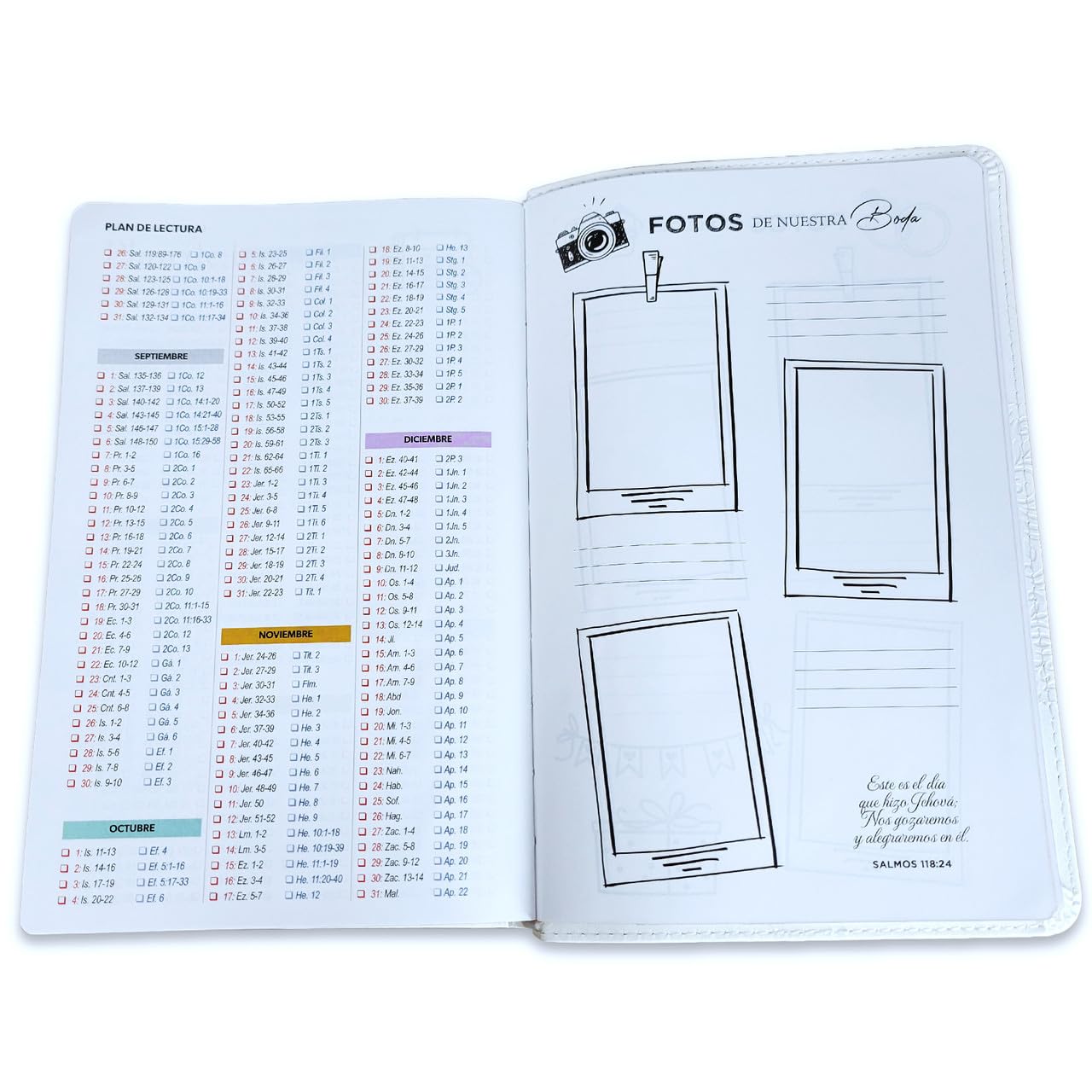 Biblia para Boda Letra Grande 12 puntos RV1960 blanca con indice - Recuerdo de Boda con Caja de Regalo