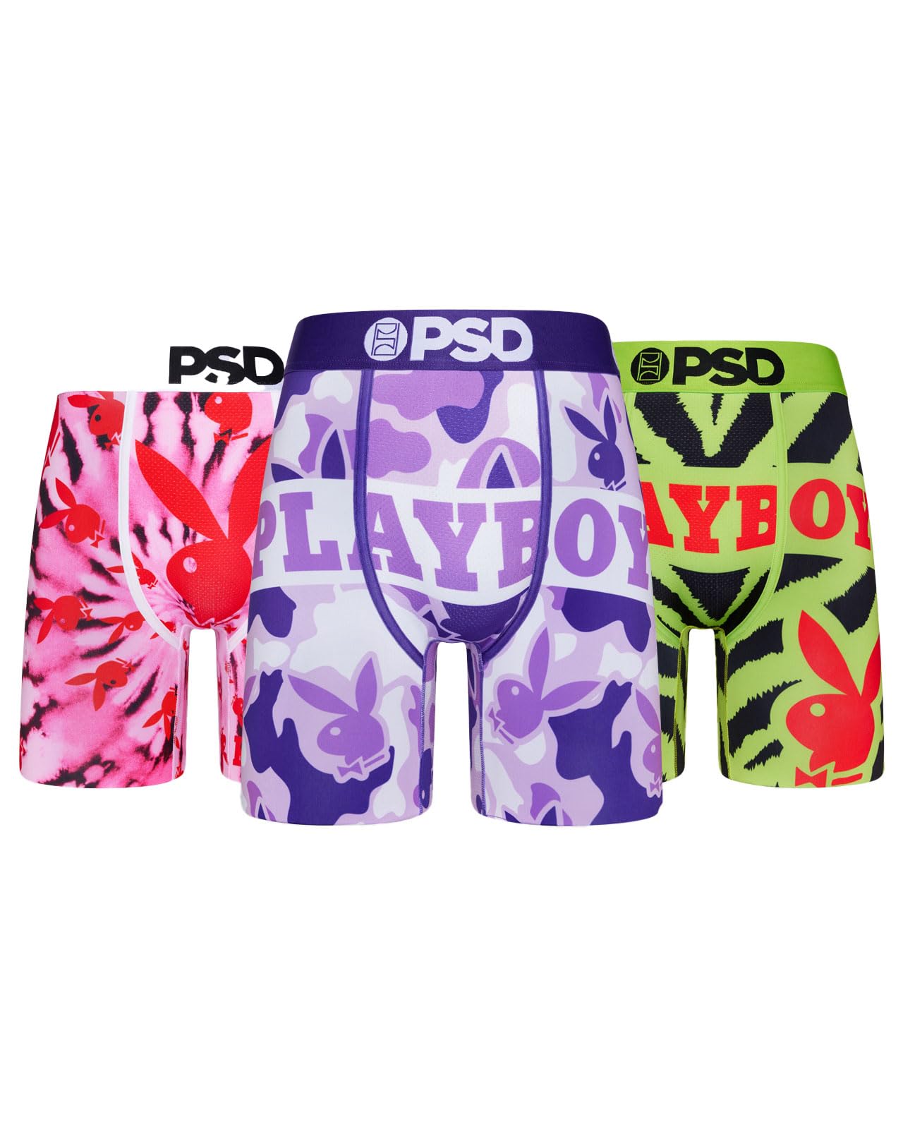 PSD Mens Pb Bright 3-Pack Boxer Briefs Multi XXL