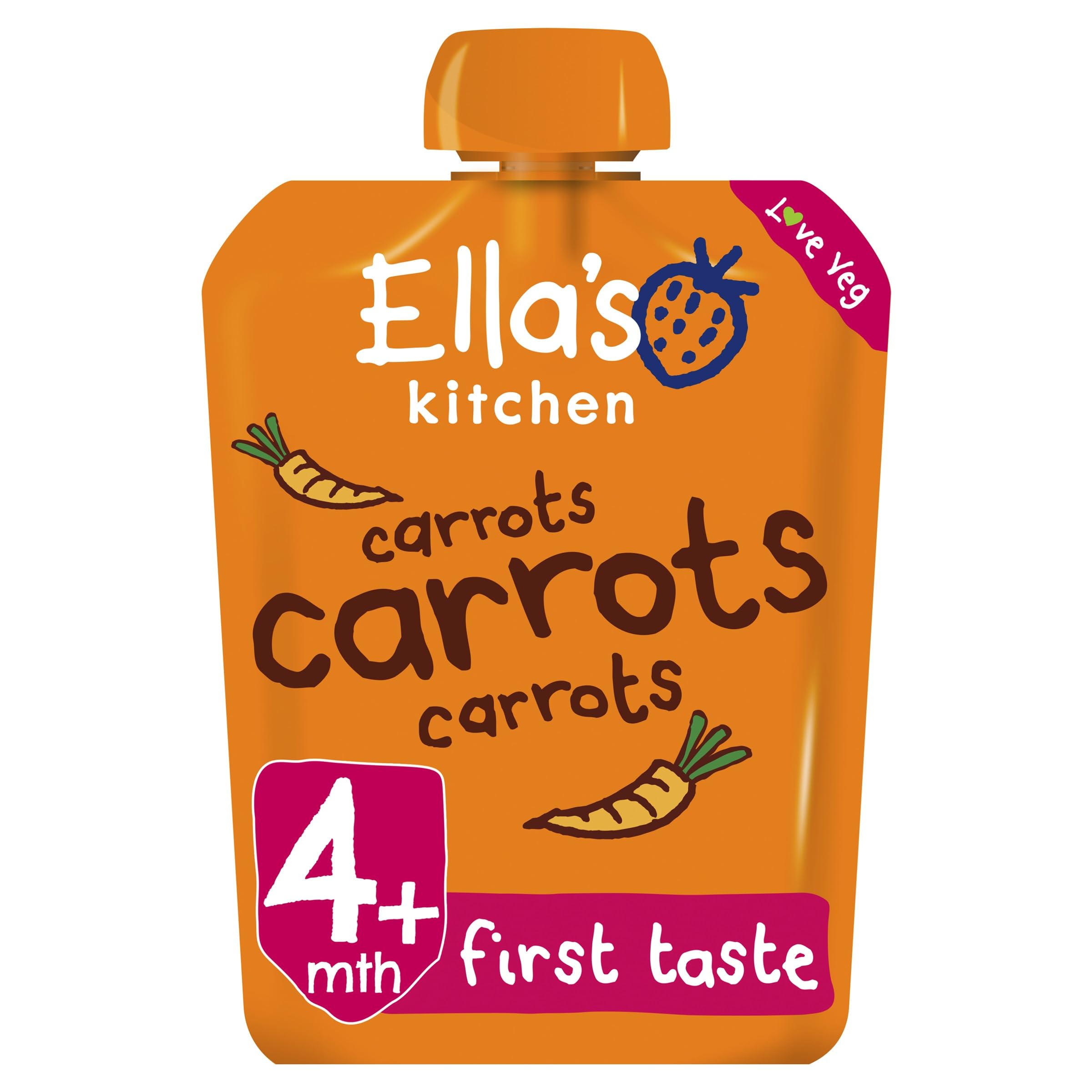 Organic Smooth Carrots, 70 g (Pack of 7)