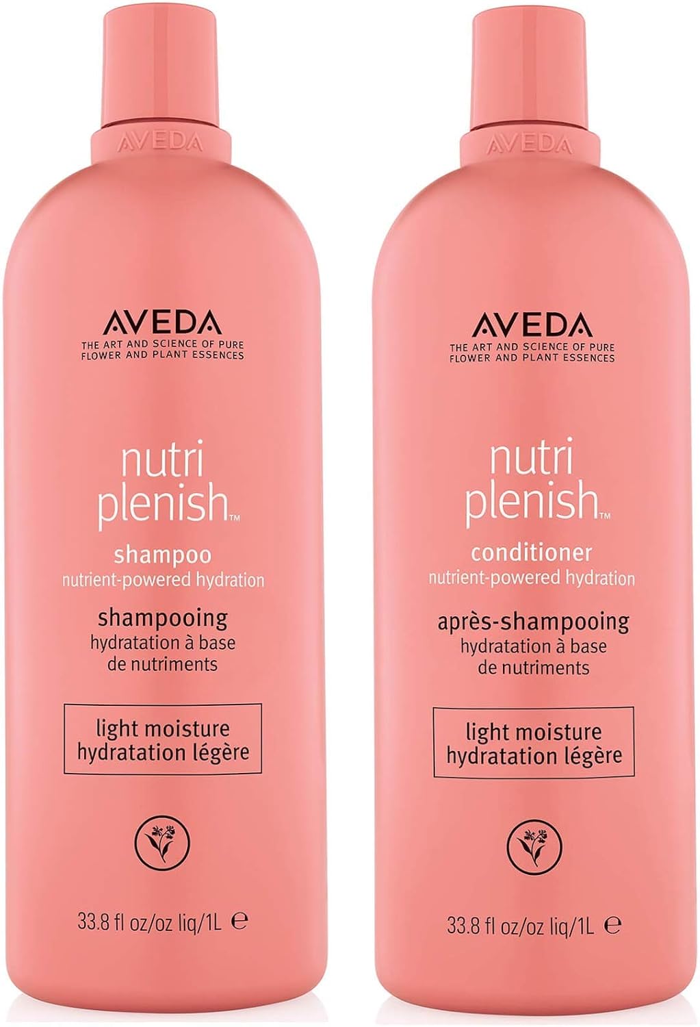 Aveda Nutriplenish Light Moisture Shampoo and Conditioner 33.8 oz Liter Duo Buy Online at Best