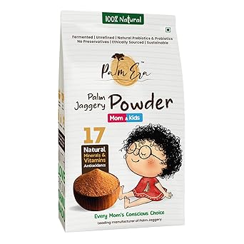 Palm Era Mom And Kids Organic Palm Jaggery Powder for Kids & Moms – 450g | Low GI | AGMARK Certified | Fermented & Chemical-Free | Nutrient-Rich, Safe & Hygienic - image, photos