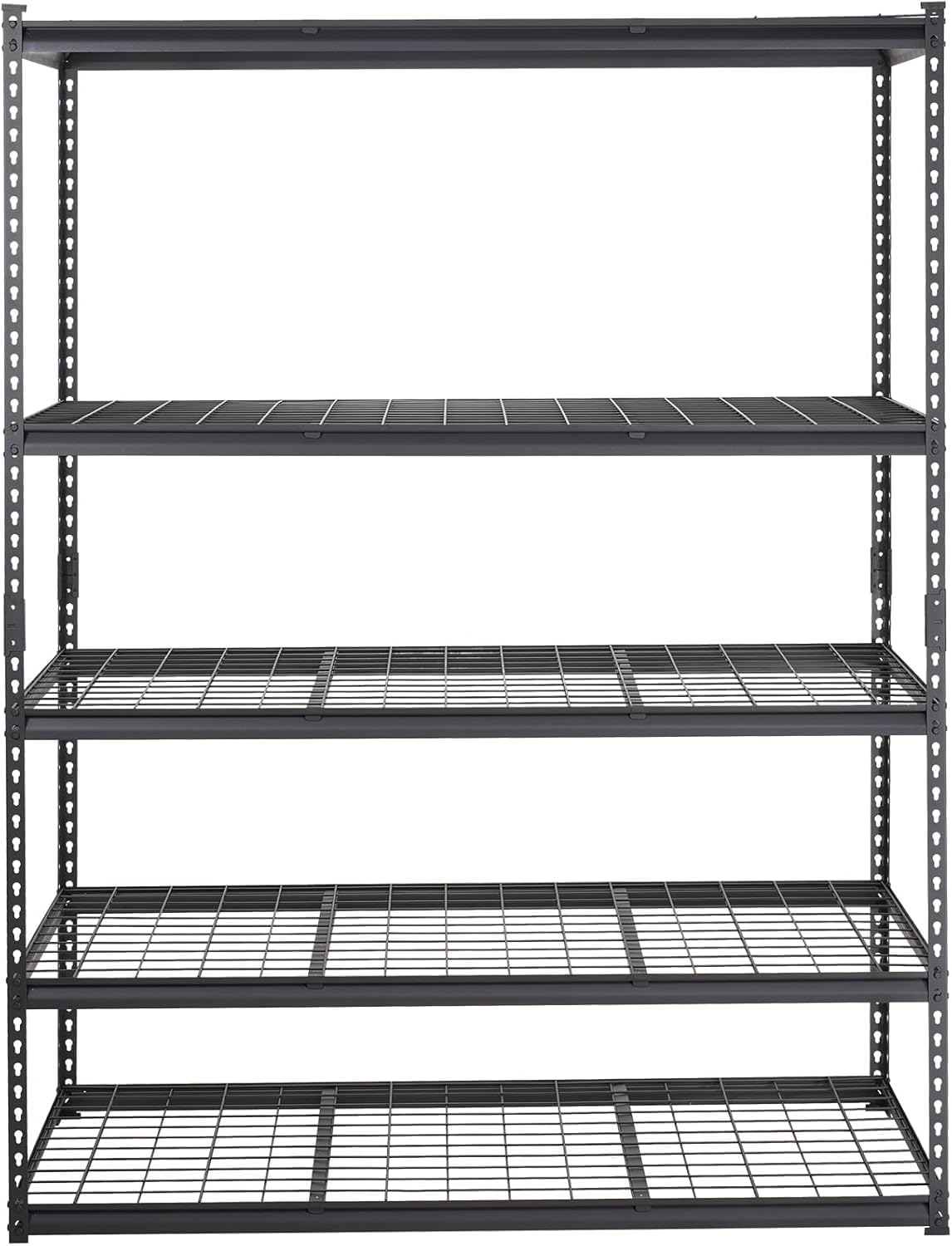 Garage Shelving, 5 Tire Storage Shelving Heavy Duty Garage Shelves 3000LBS Load Bearing, Full Metal Shelving Units, Durable Construction, Adjustable Shelves, Easy Assembly, 60''W x 24''D x 78''H 60 x 24 x 78 Inch