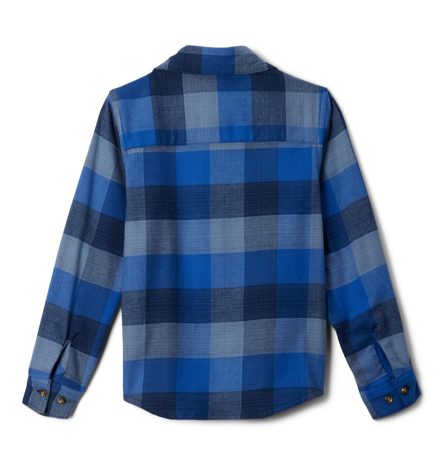Columbia Youth Boys Cornell Woods Flannel Long Sleeve Shirt, Collegiate Navy Ombre Buffalo, X-Small